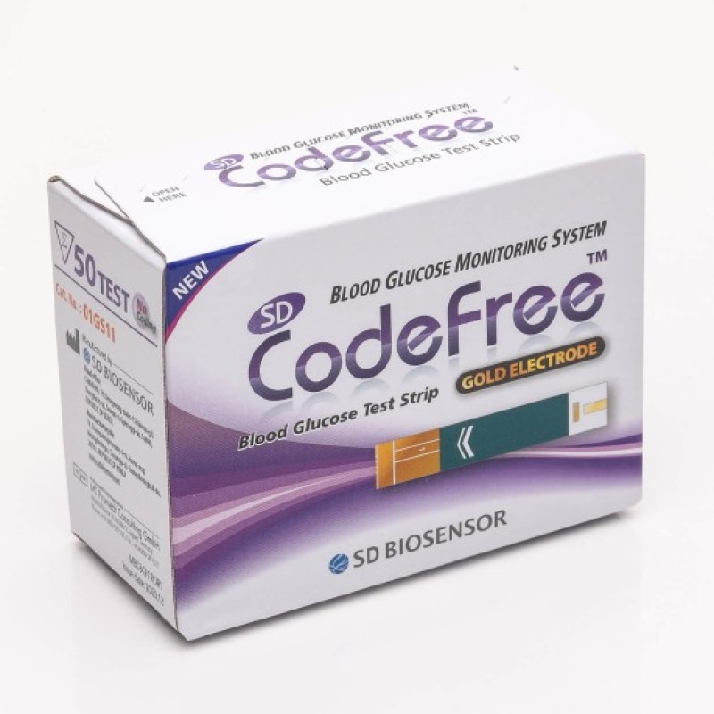 Teste de glicemie CodeFree, 50 bucati | Farmacia Alexandra